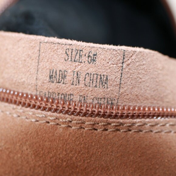 Jeffrey Campbell Womens Ryding Boot Size 6 OTK TAn Cognac Suede Block Heel Comfy - Picture 11 of 12